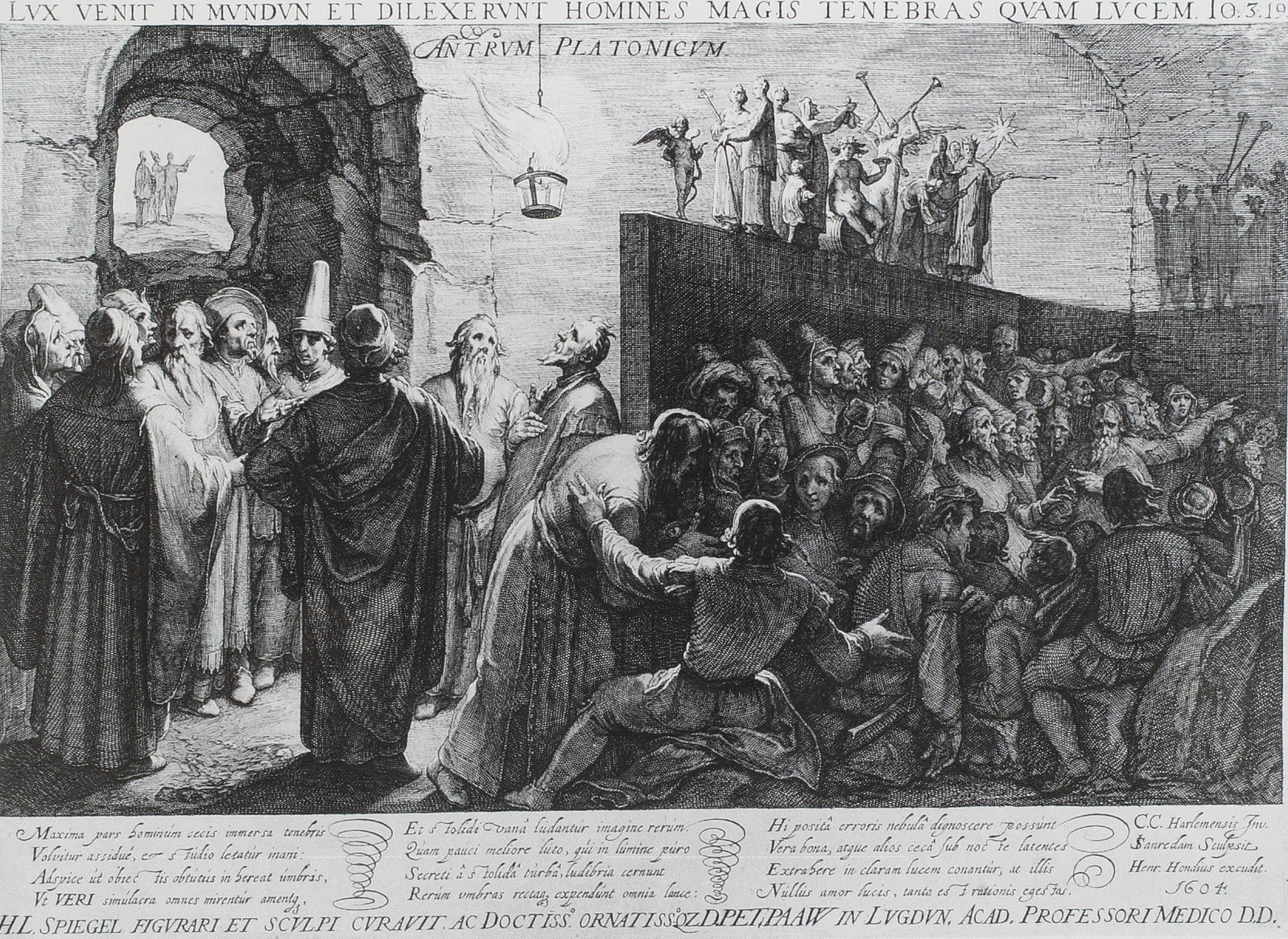 Gravure de l'allégorie de la caverne de Platon