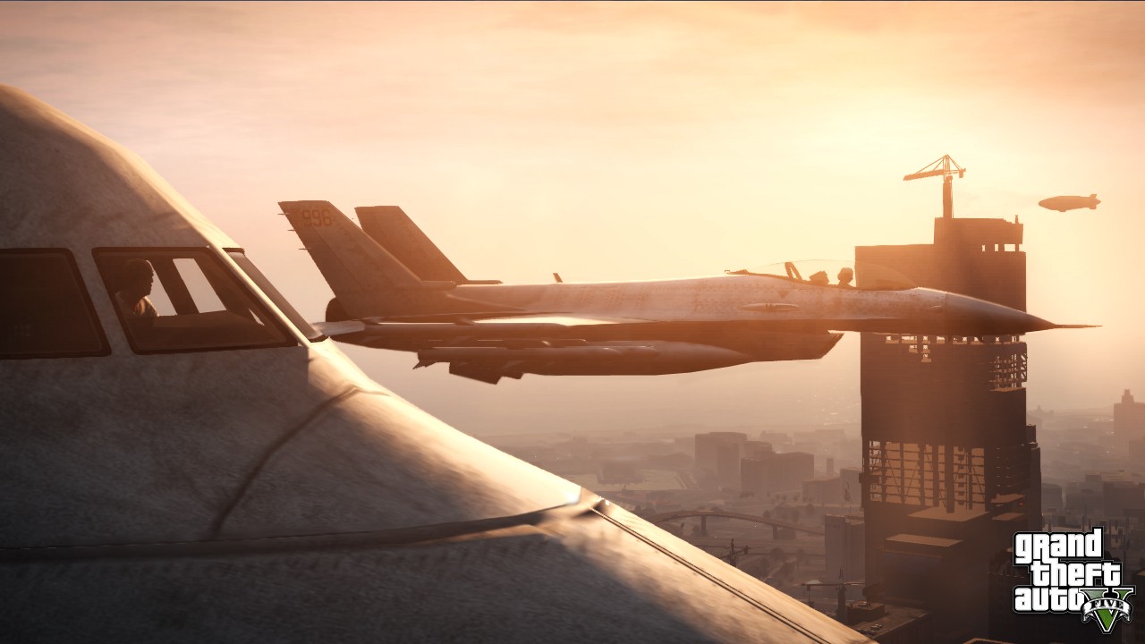 Image de Grand Theft Auto V comme exemple de monde ouvert simulé